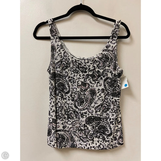 Top Sleeveless By Alex Evenings In Paisley Print, Size: L