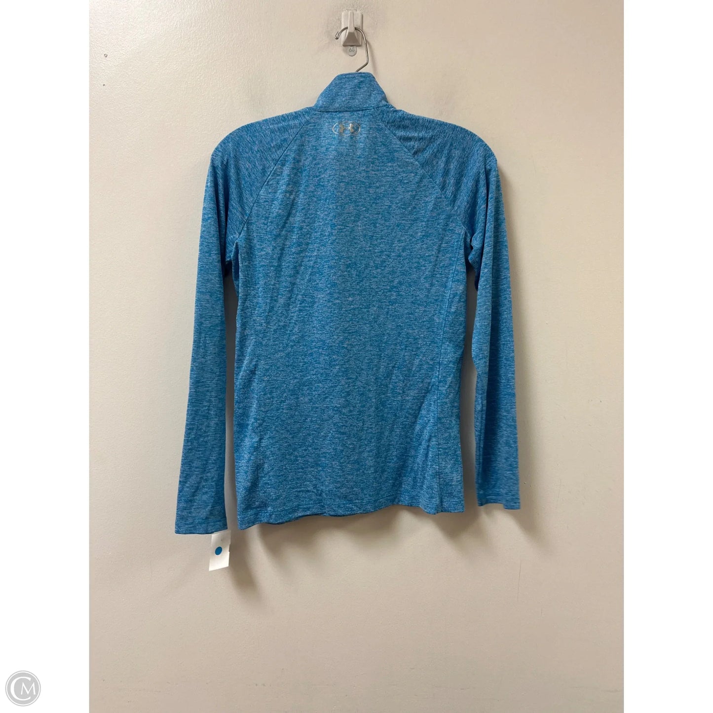 Athletic Top Long Sleeve Collar By Nike In Blue, Size: S