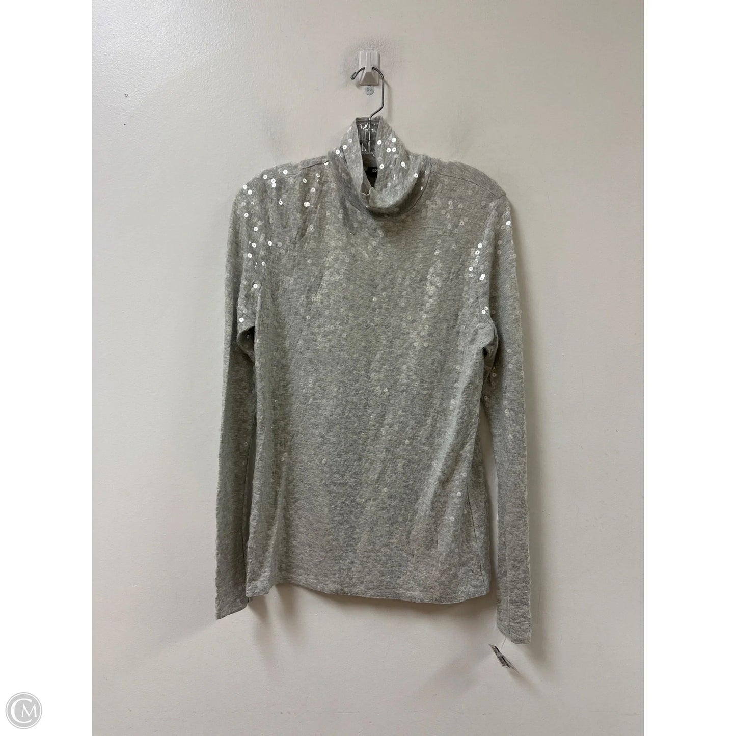 Top Long Sleeve By Express In Grey, Size: L