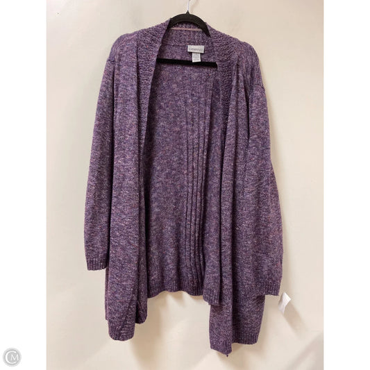 Cardigan By Catherines In Purple, Size: 3x