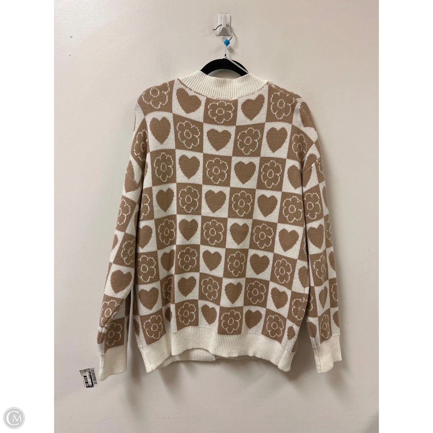 Sweater Cardigan By Miss Love In Cream, Size: M