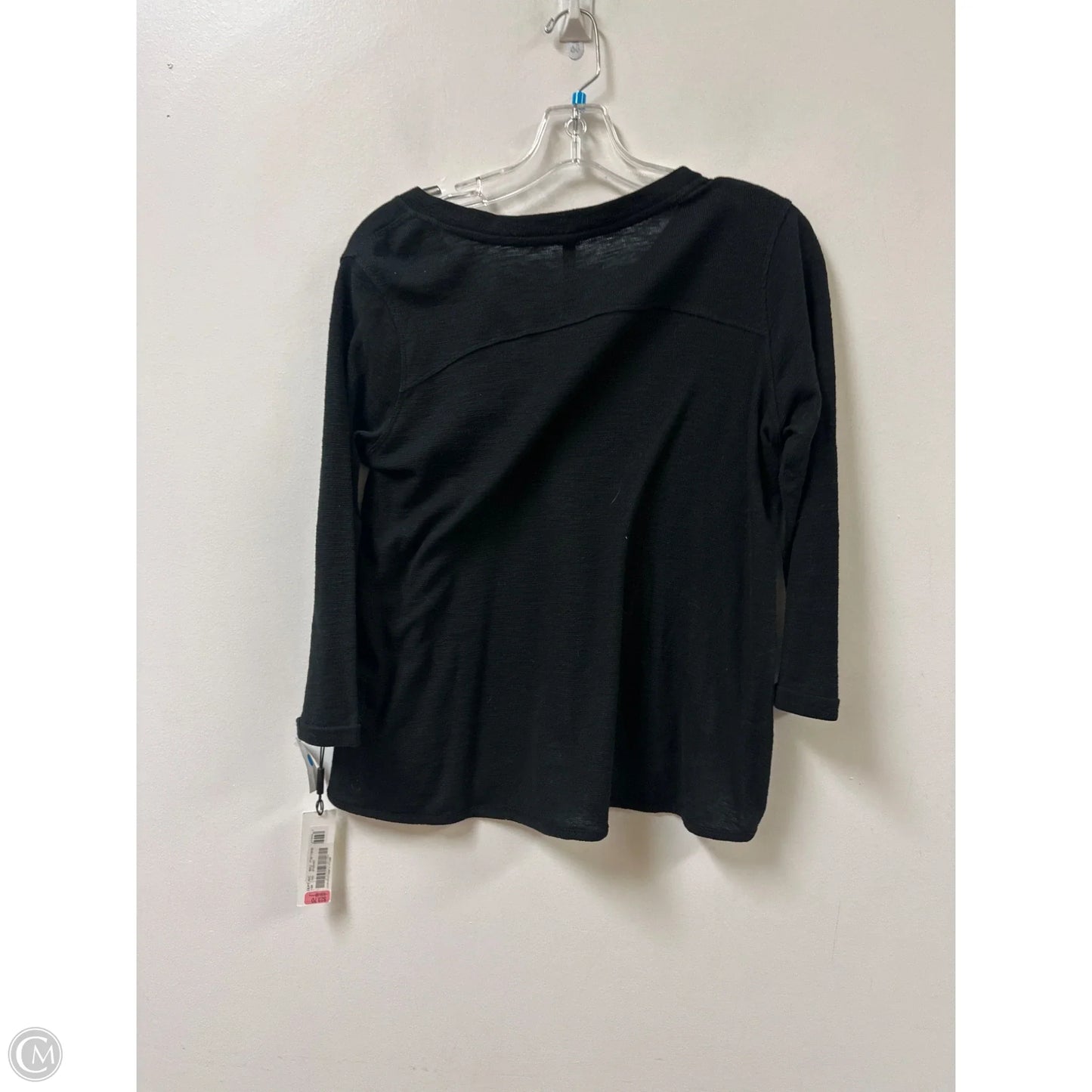 Top Long Sleeve By Calvin Klein In Black, Size: S