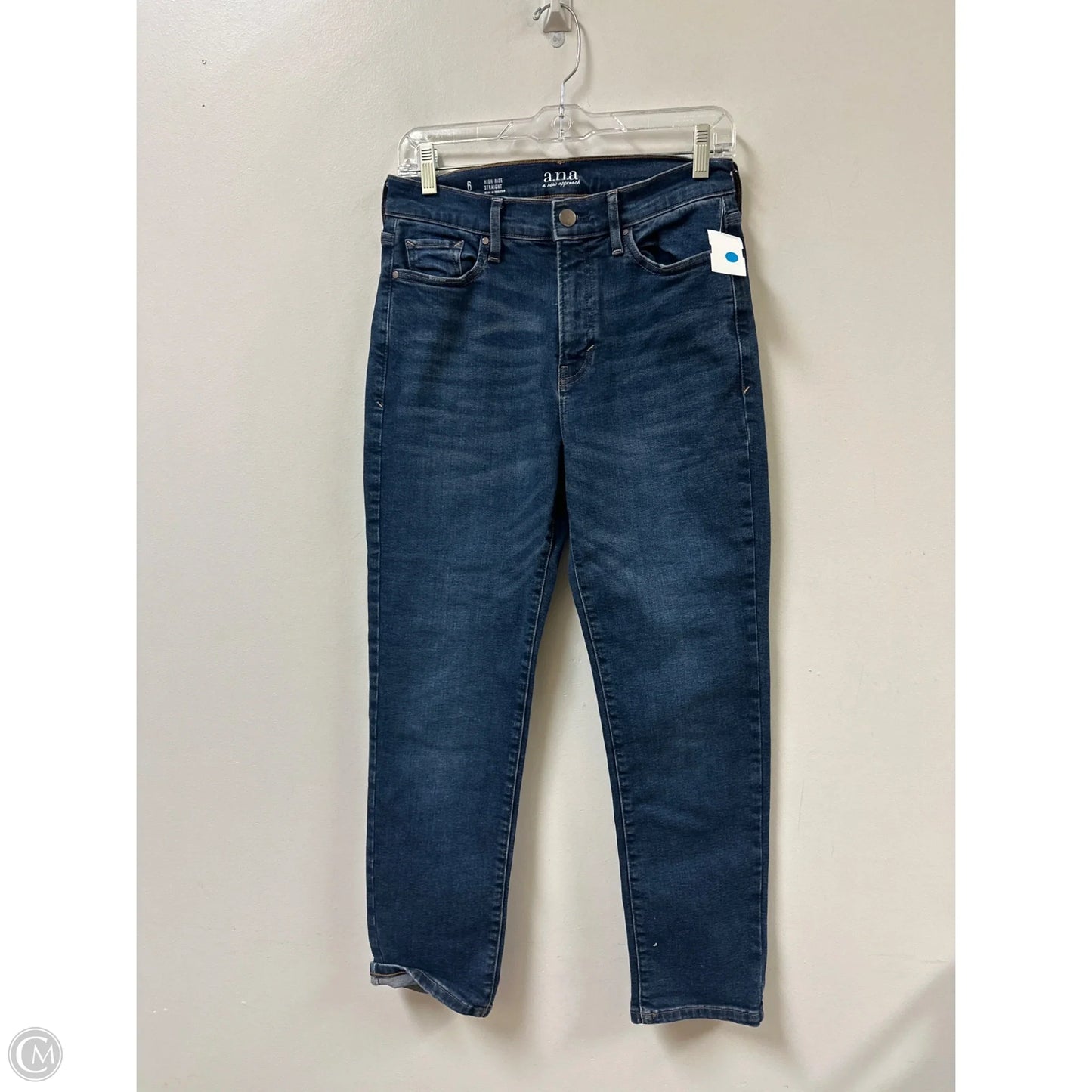 Jeans Straight By Ana In Blue Denim, Size: 6
