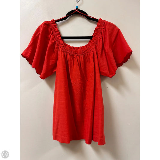 Top Short Sleeve By Lc Lauren Conrad In Red, Size: S