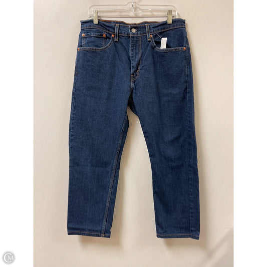 Jeans Cropped By Levis In Blue Denim, Size: 18