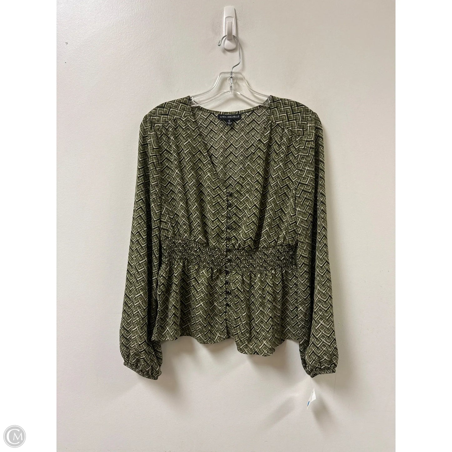 Blouse Long Sleeve By Sara Michelle In Green, Size: S