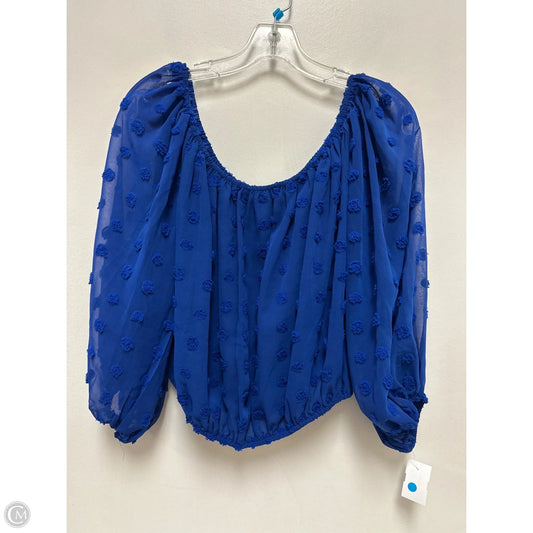 Top Long Sleeve By Vine & Love In Blue, Size: S