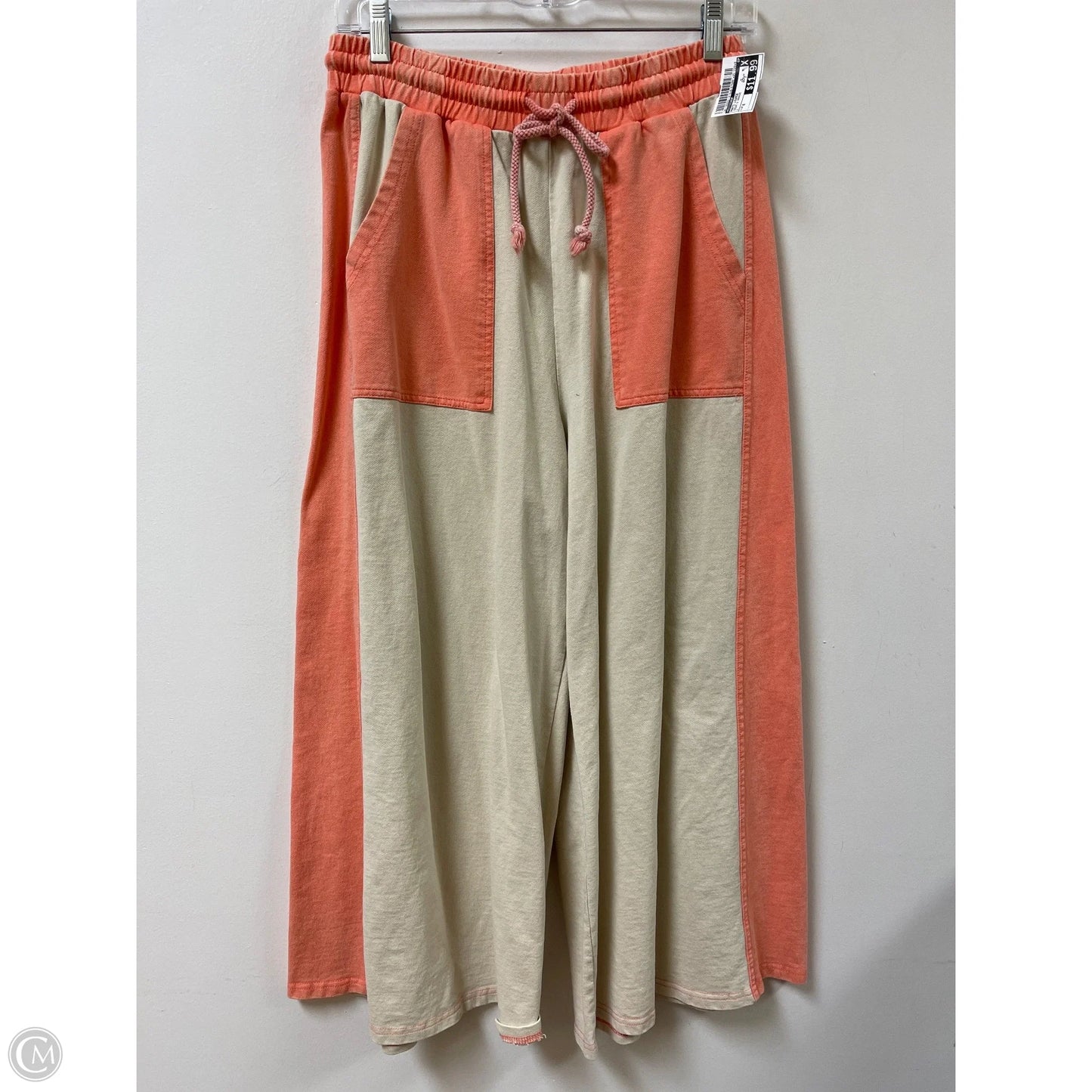 Pants Lounge By Mittoshop In Cream & Orange, Size: 4