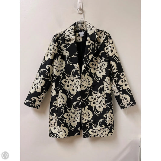 Blazer By Chicos In Black & Cream, Size: Sp