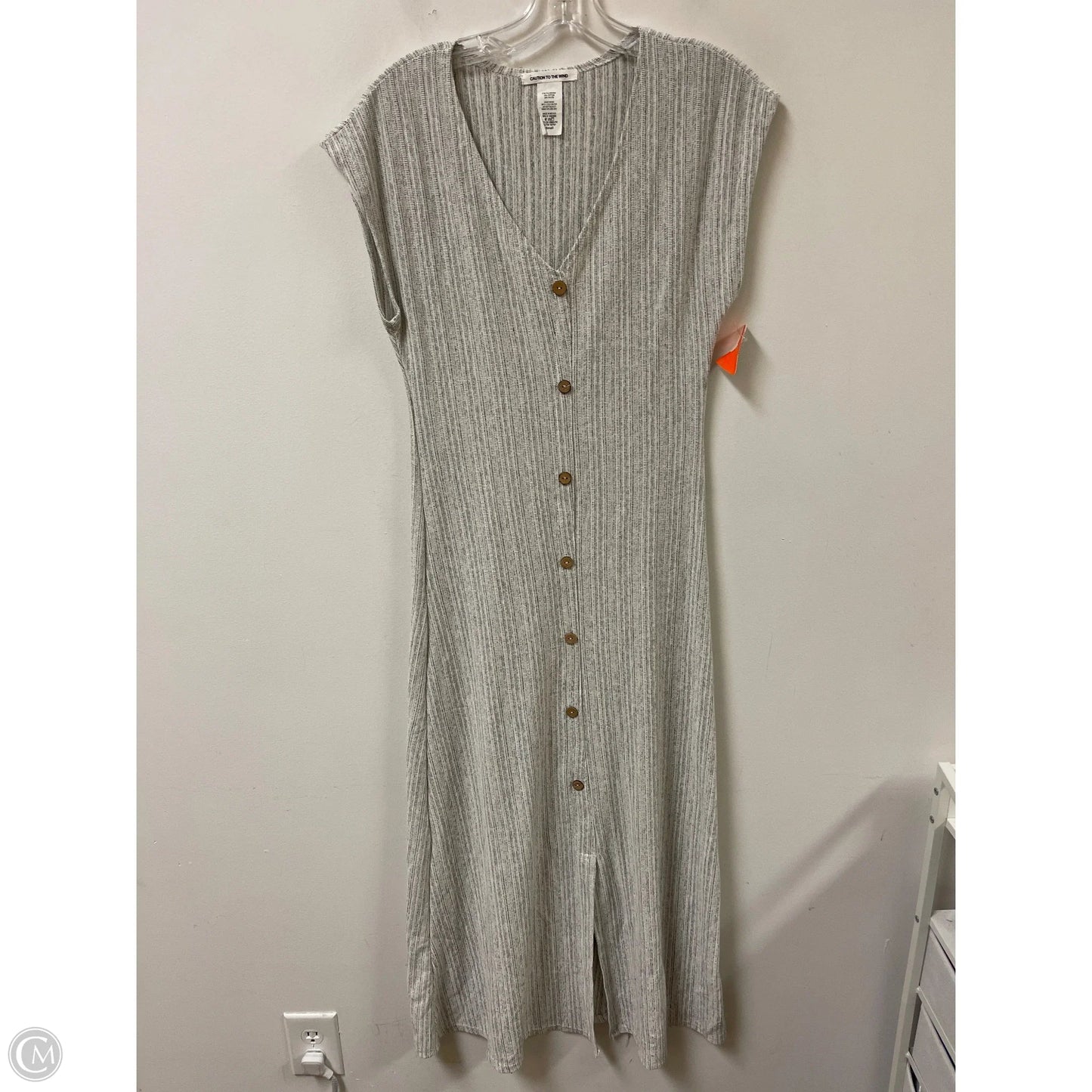 Dress Casual Maxi By Caution To The Wind In Grey, Size: S