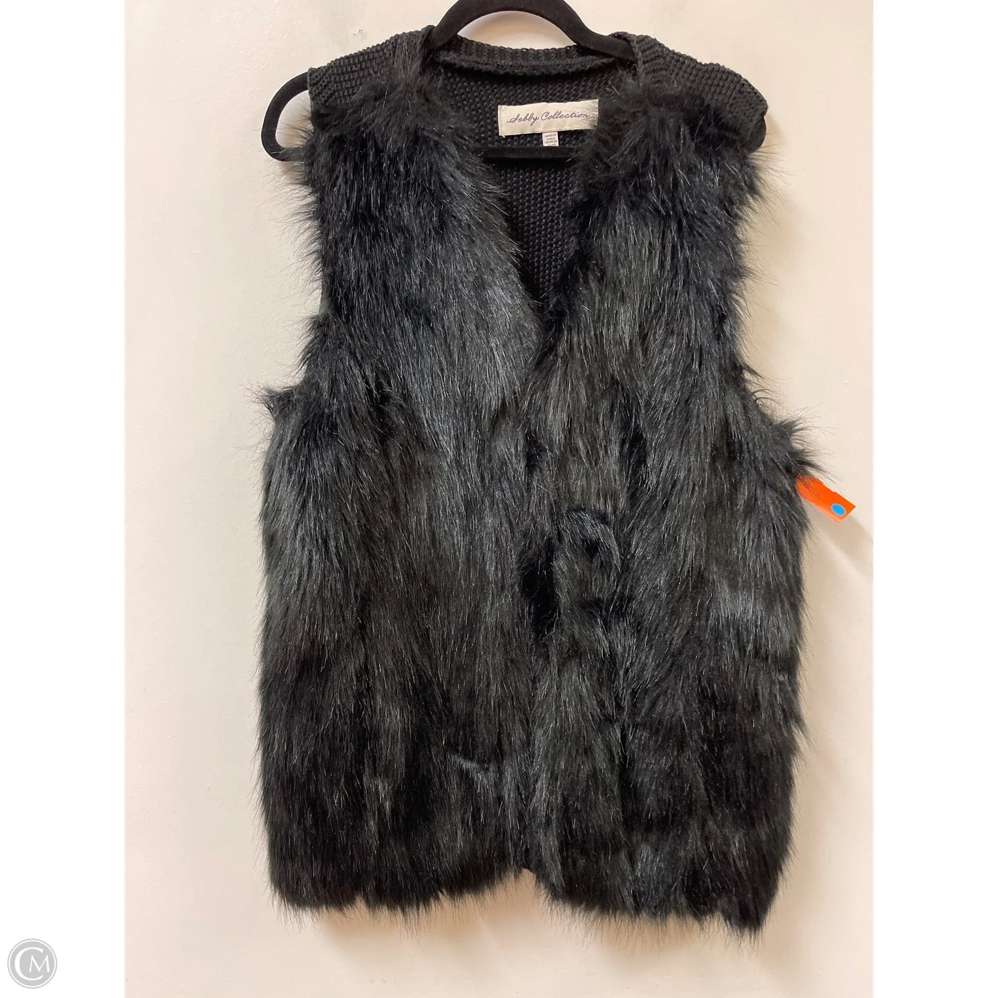 Vest Faux Fur & Sherpa By Sebby In Black, Size: Xl