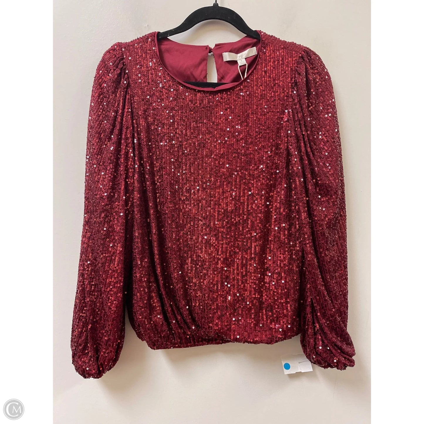 Top Long Sleeve By Flat White In Red, Size: S