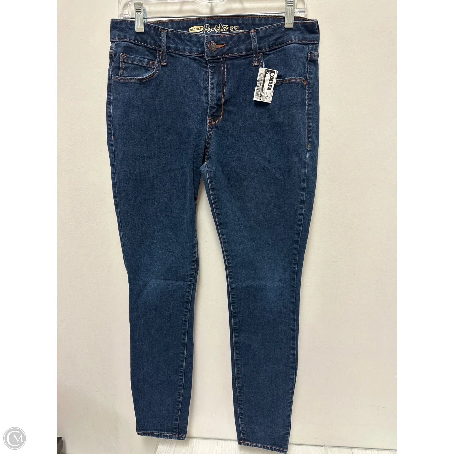Jeans Skinny By Old Navy In Blue Denim, Size: 12
