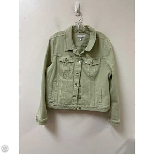 Jacket Denim By Loft In Green, Size: Xl