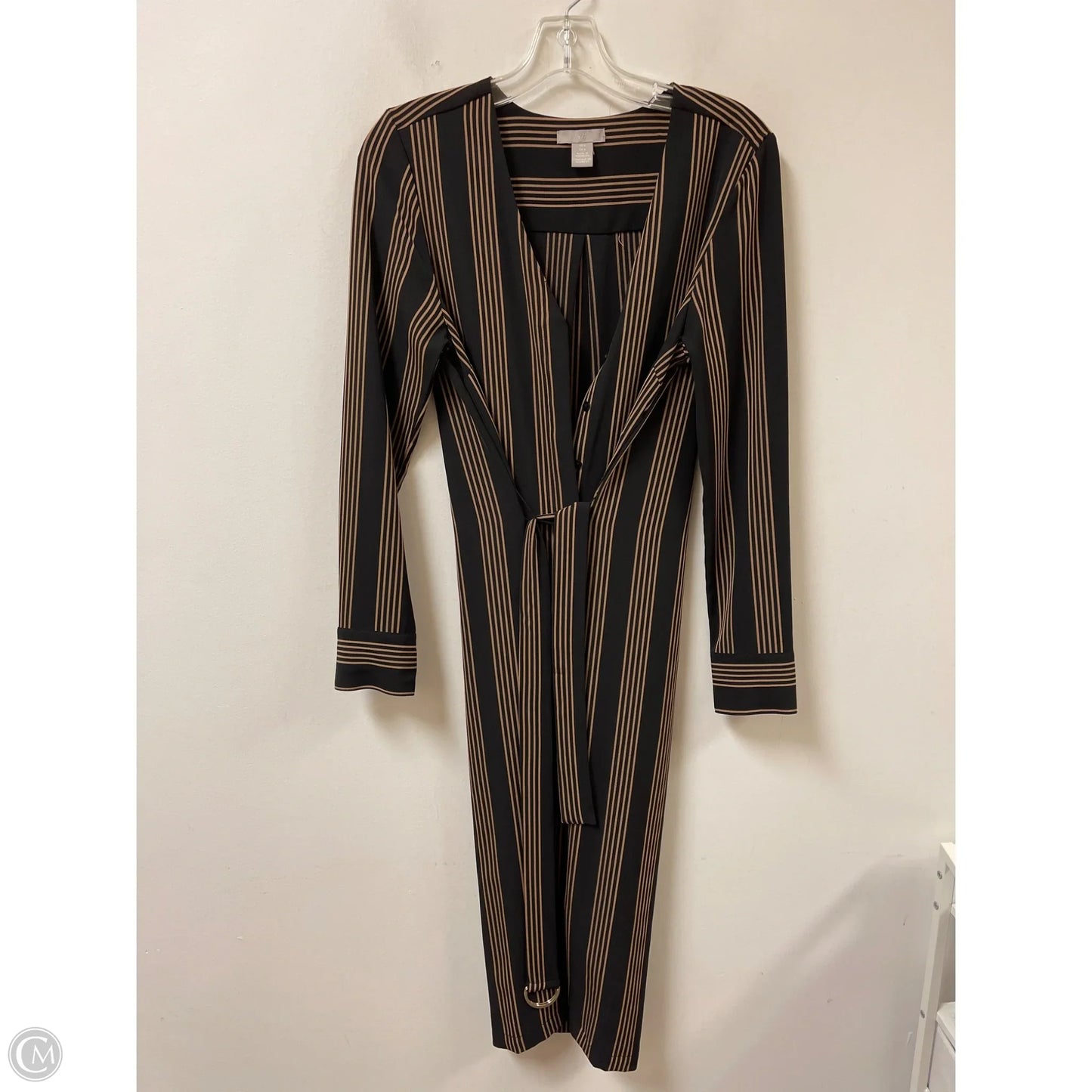 Dress Casual Midi By H&m In Black & Brown, Size: S