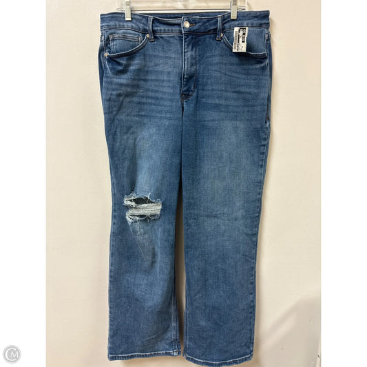 Jeans Straight By Judy Blue In Blue Denim, Size: 16
