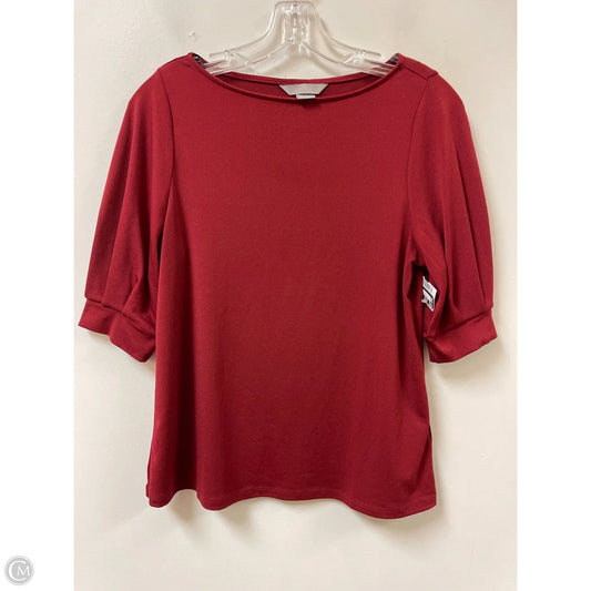 Top Short Sleeve By H&m In Red, Size: S
