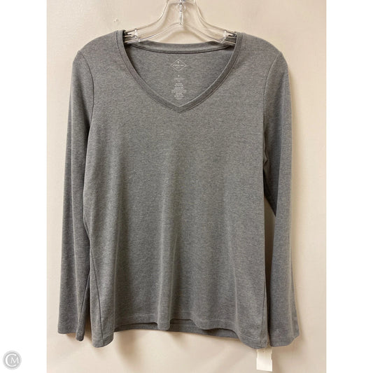 Top Long Sleeve By St Johns Bay In Grey, Size: S
