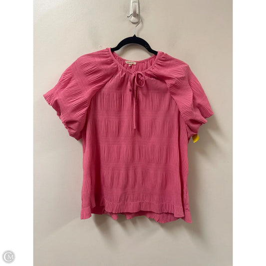 Top Short Sleeve By Jodifl In Pink, Size: M