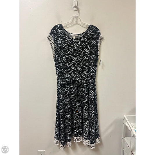 Dress Casual Midi By White House Black Market In Black & White, Size: M
