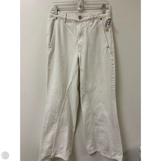 Jeans Wide Leg By Zara In Cream, Size: 6
