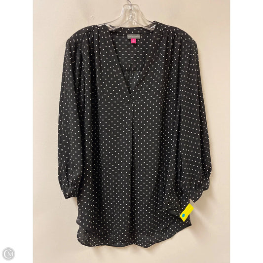 Top Long Sleeve By Vince Camuto In Polkadot Pattern, Size: 1x