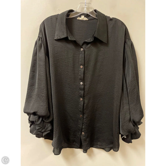 Blouse Long Sleeve By Entro In Black, Size: M