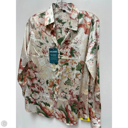 Blouse Long Sleeve By Clothes Mentor In Cream, Size: S