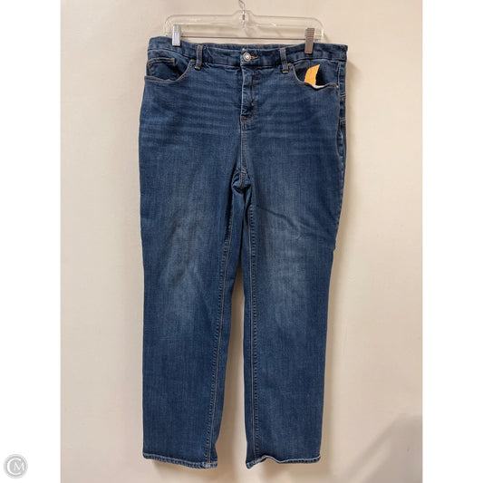Jeans Skinny By Chicos In Blue Denim, Size: 14