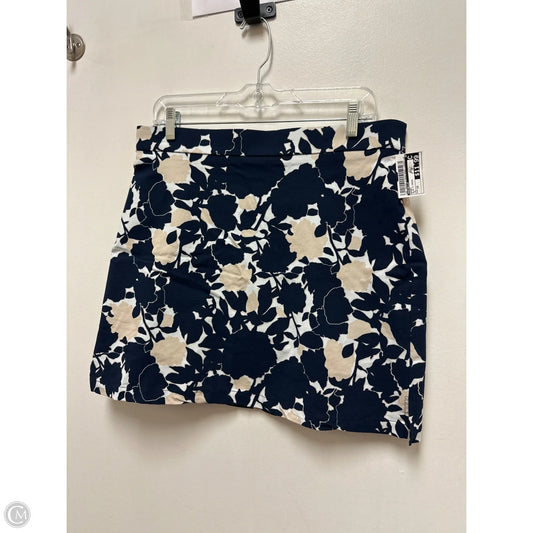 Skort By Rafaella In Blue & Cream, Size: 12