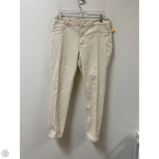 Jeans Skinny By D Jeans In Cream, Size: 12