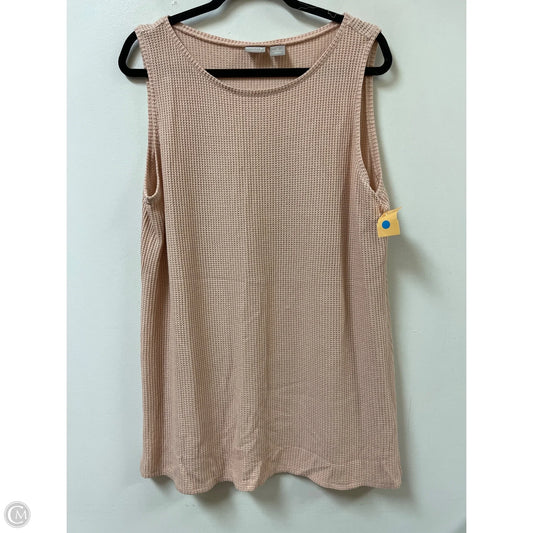 Top Sleeveless By Chicos In Pink, Size: Xl