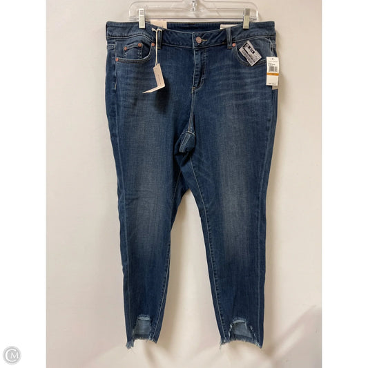 Jeans Skinny By Vince Camuto In Blue Denim, Size: 16