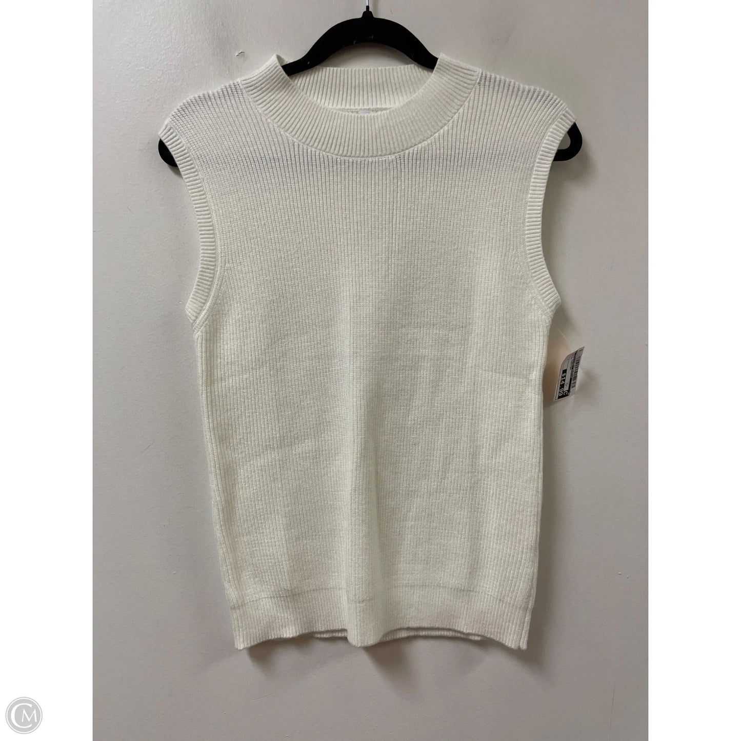 Vest Sweater By Clothes Mentor In Cream, Size: S