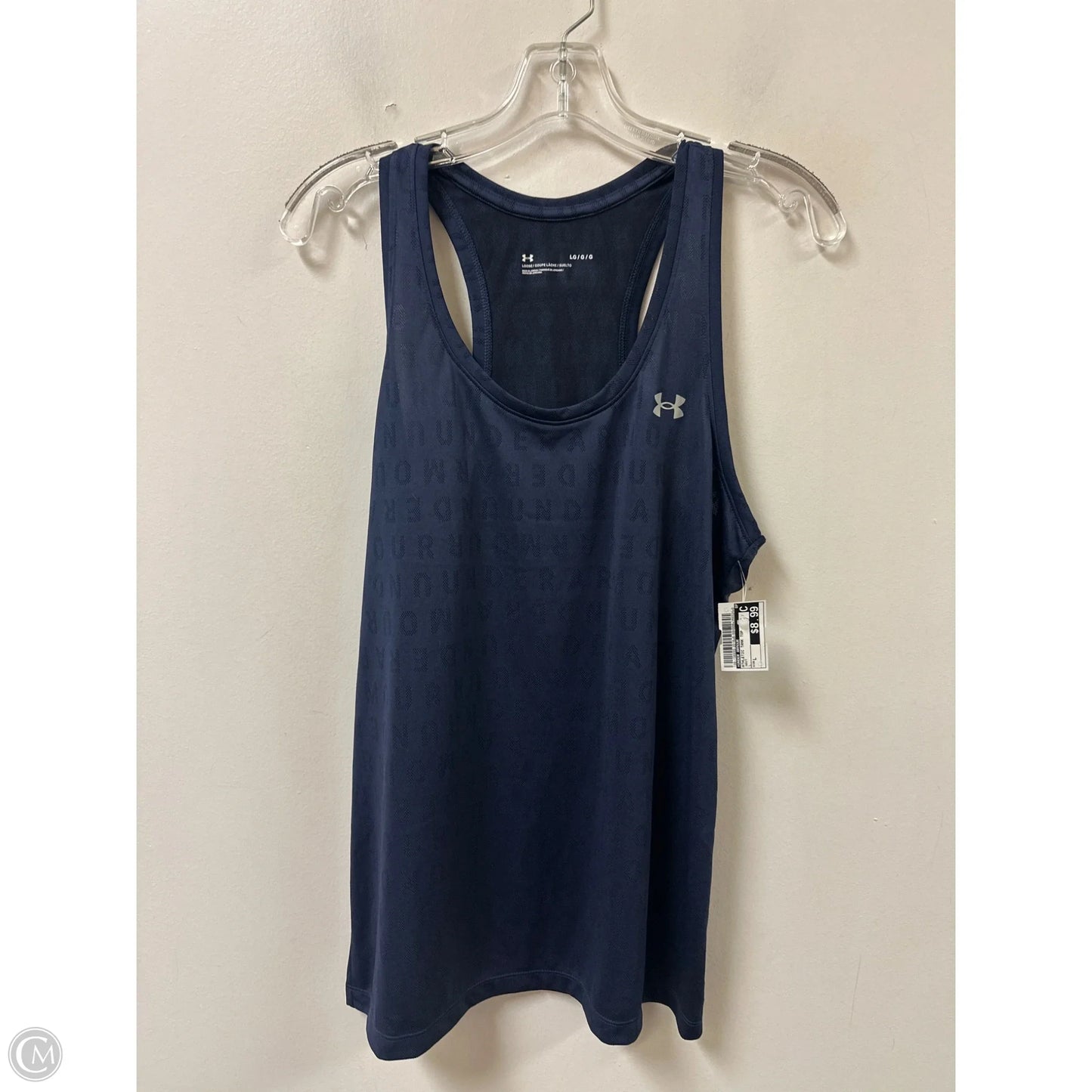 Athletic Tank Top By Under Armour In Navy, Size: L