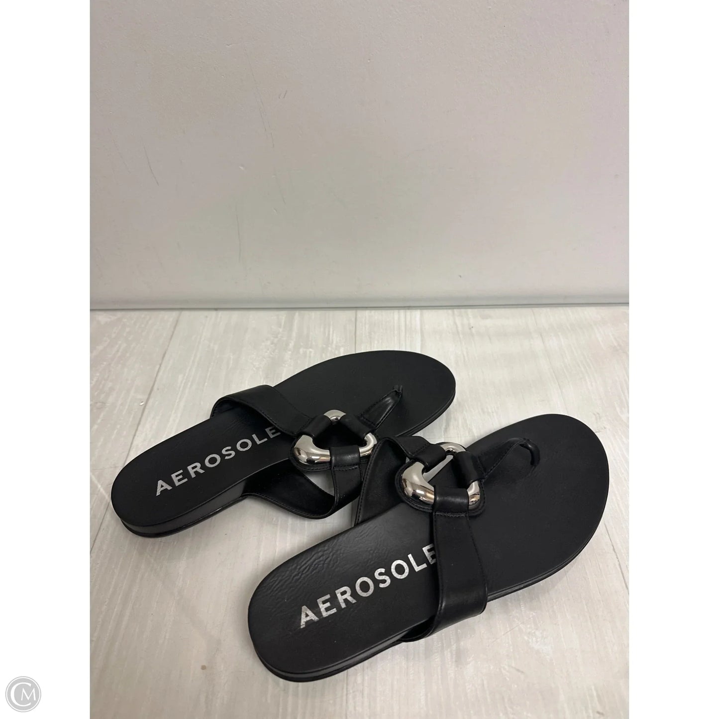 Sandals Flip Flops By Aerosoles In Black, Size: 9