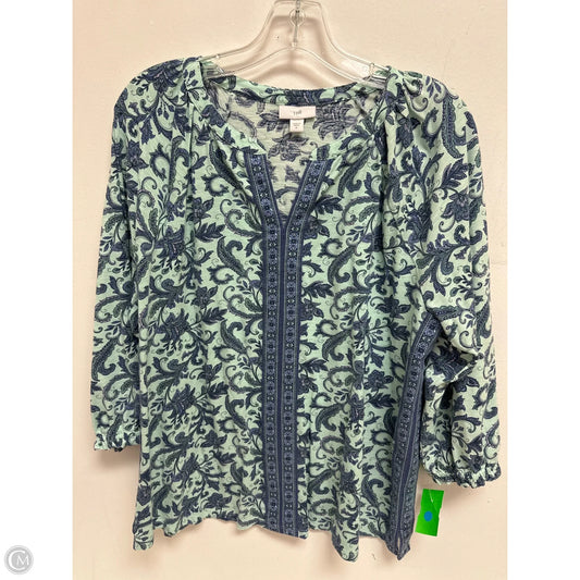 Top 3/4 Sleeve By J. Jill In Blue & Green, Size: M