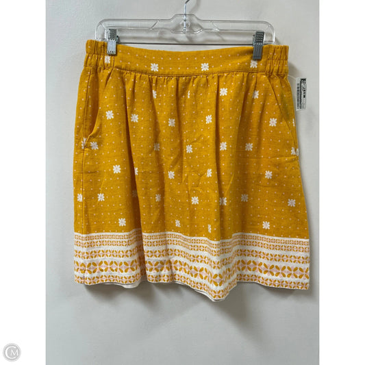 Skirt Mini & Short By Loft In Yellow, Size: 8