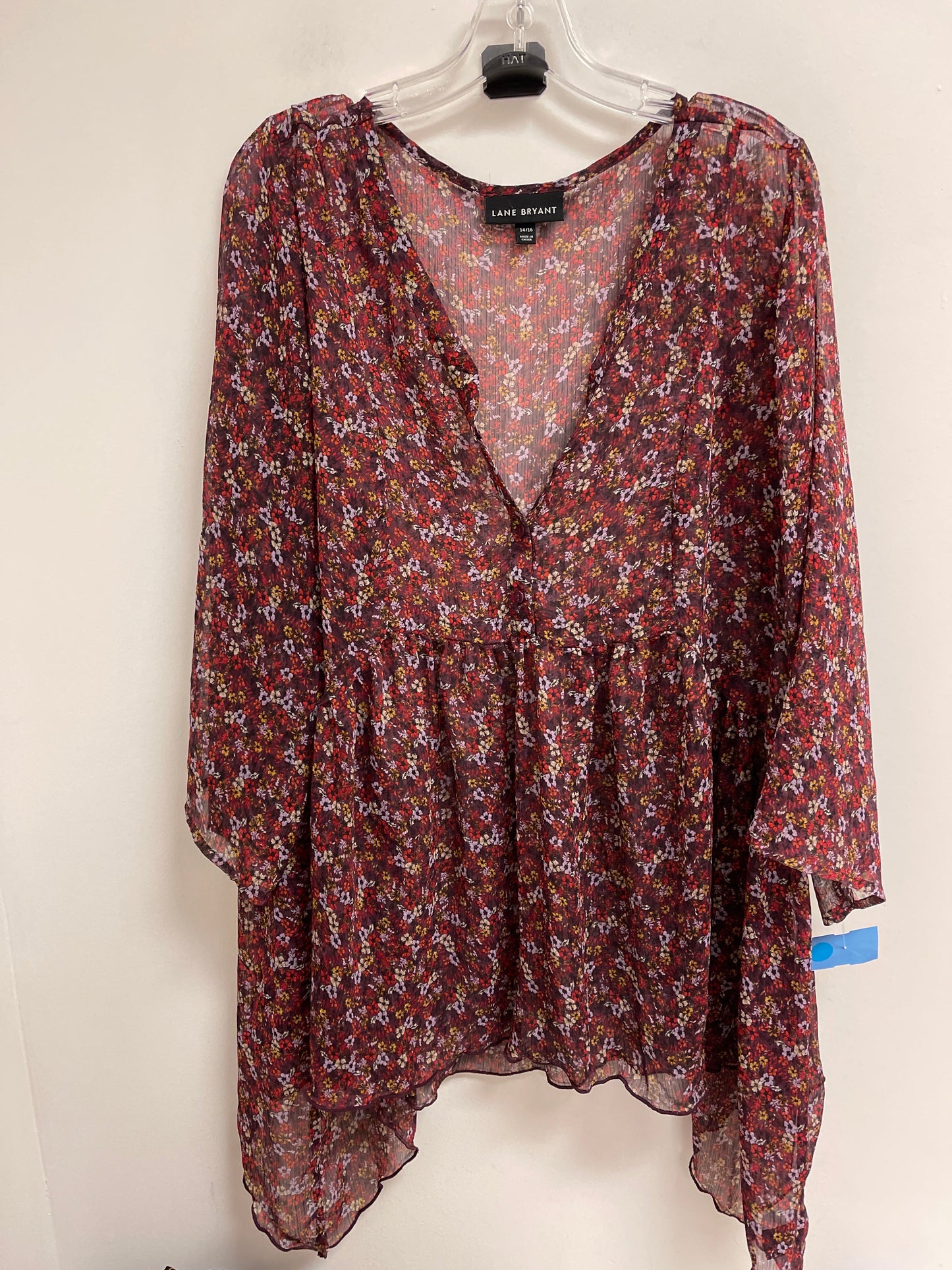 Tunic 3/4 Sleeve By Lane Bryant In Purple, Size: Xl