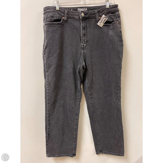 Jeans Straight By Sonoma In Black, Size: 16