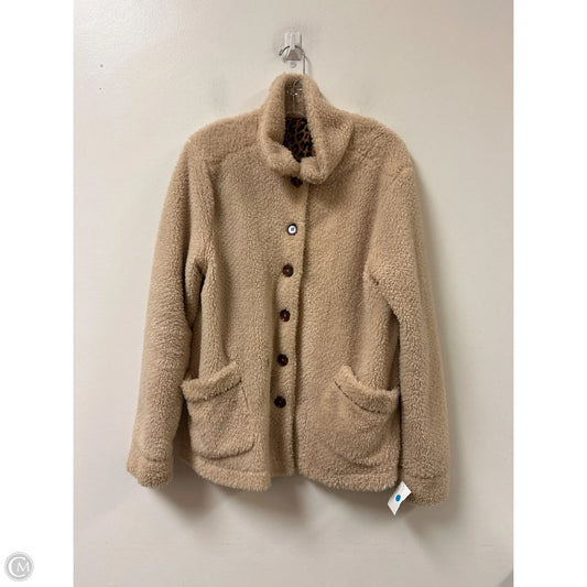 Coat Faux Fur & Sherpa By Wonderly In Cream, Size: Xl