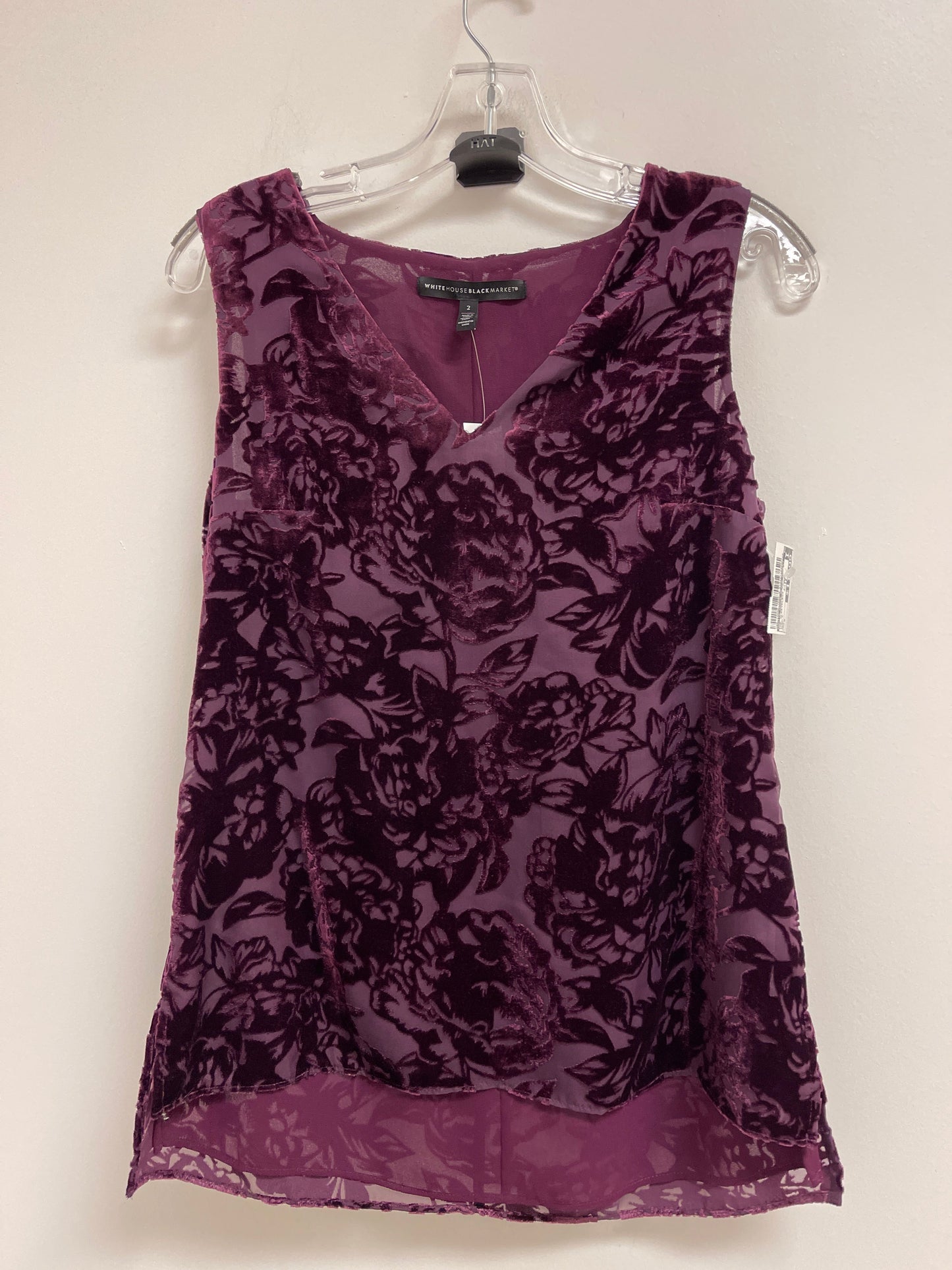 Top Sleeveless By White House Black Market In Purple, Size: 2