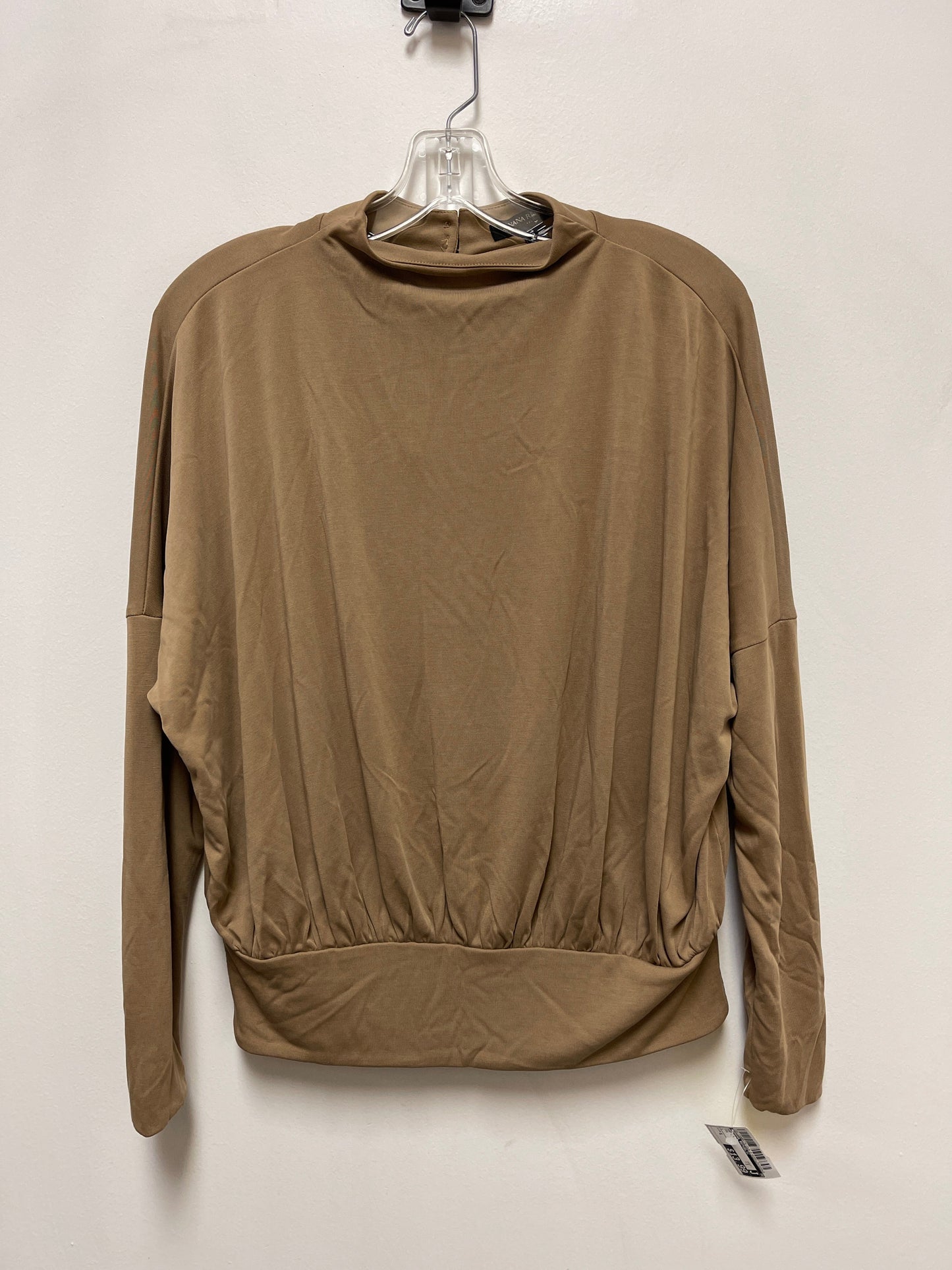 Top Long Sleeve By Banana Republic In Tan, Size: S