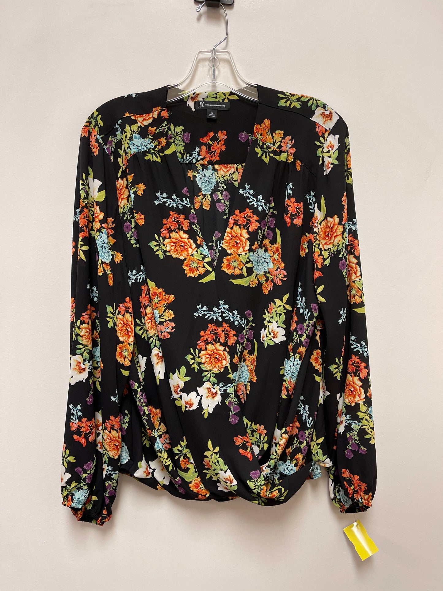 Top Long Sleeve By Inc In Floral Print, Size: Xl