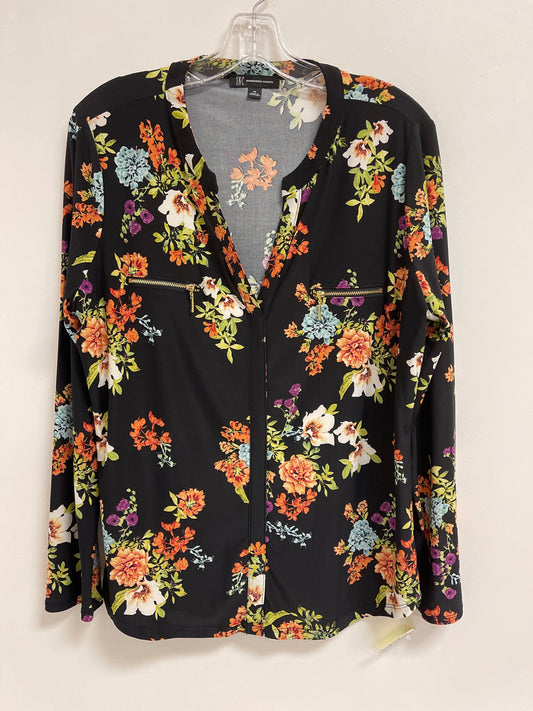 Top Long Sleeve By Inc In Floral Print, Size: Xl