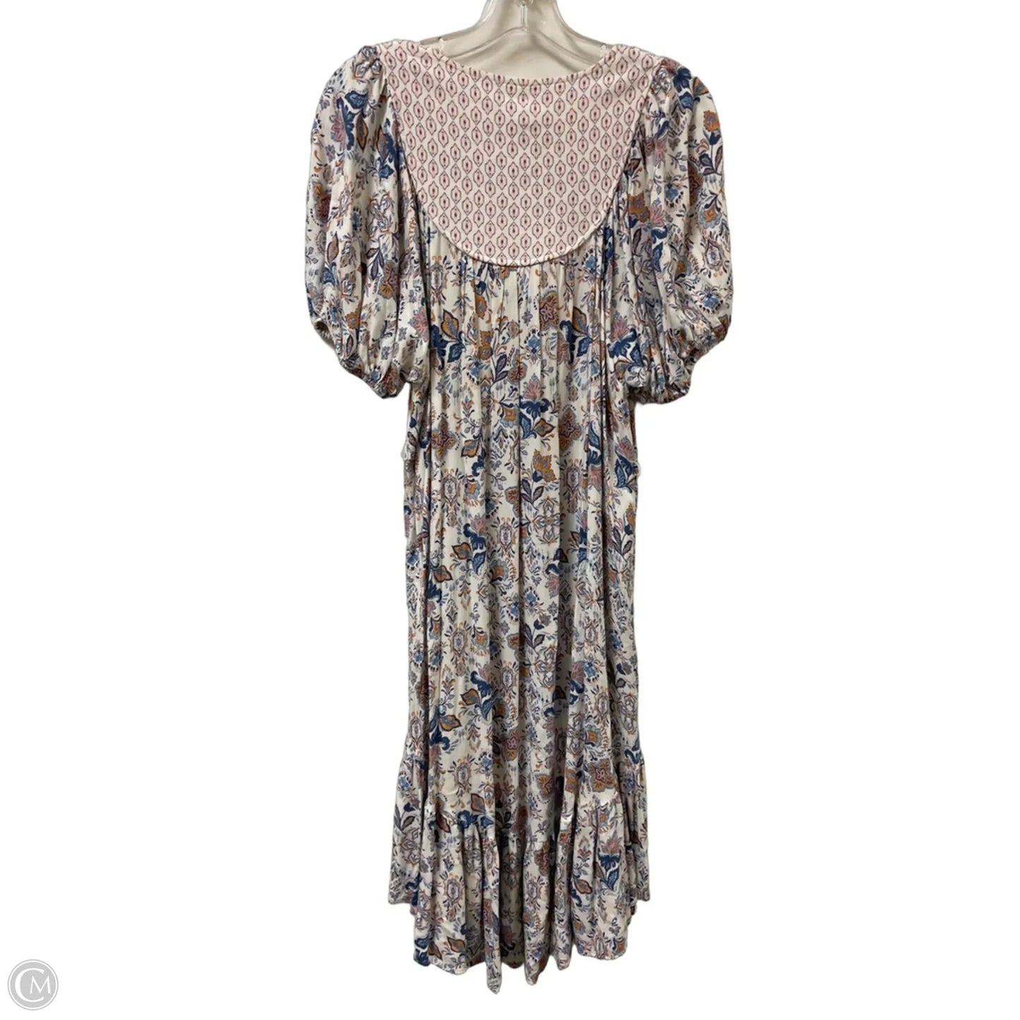 Dress Casual Midi By Lucky Brand In Cream & Tan, Size: S