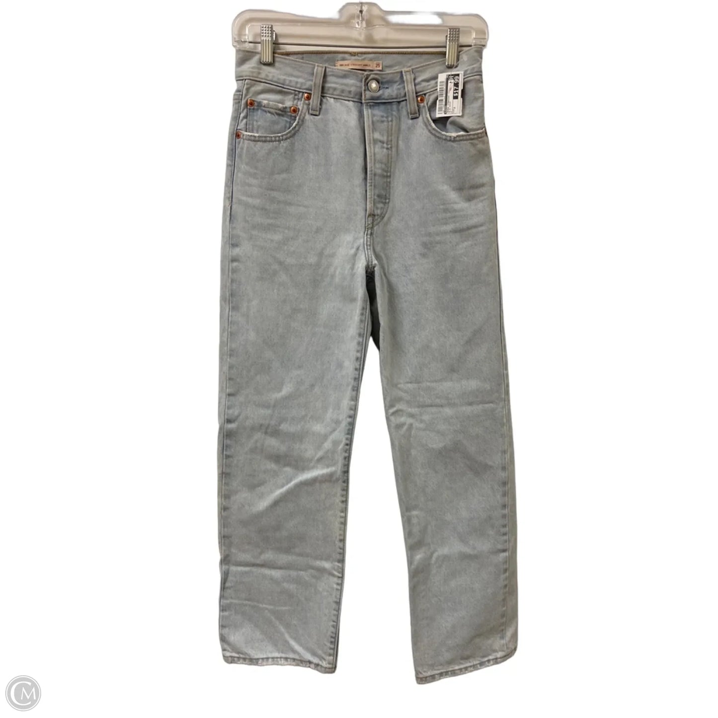 Jeans Straight By Levis In Blue Denim, Size: 2