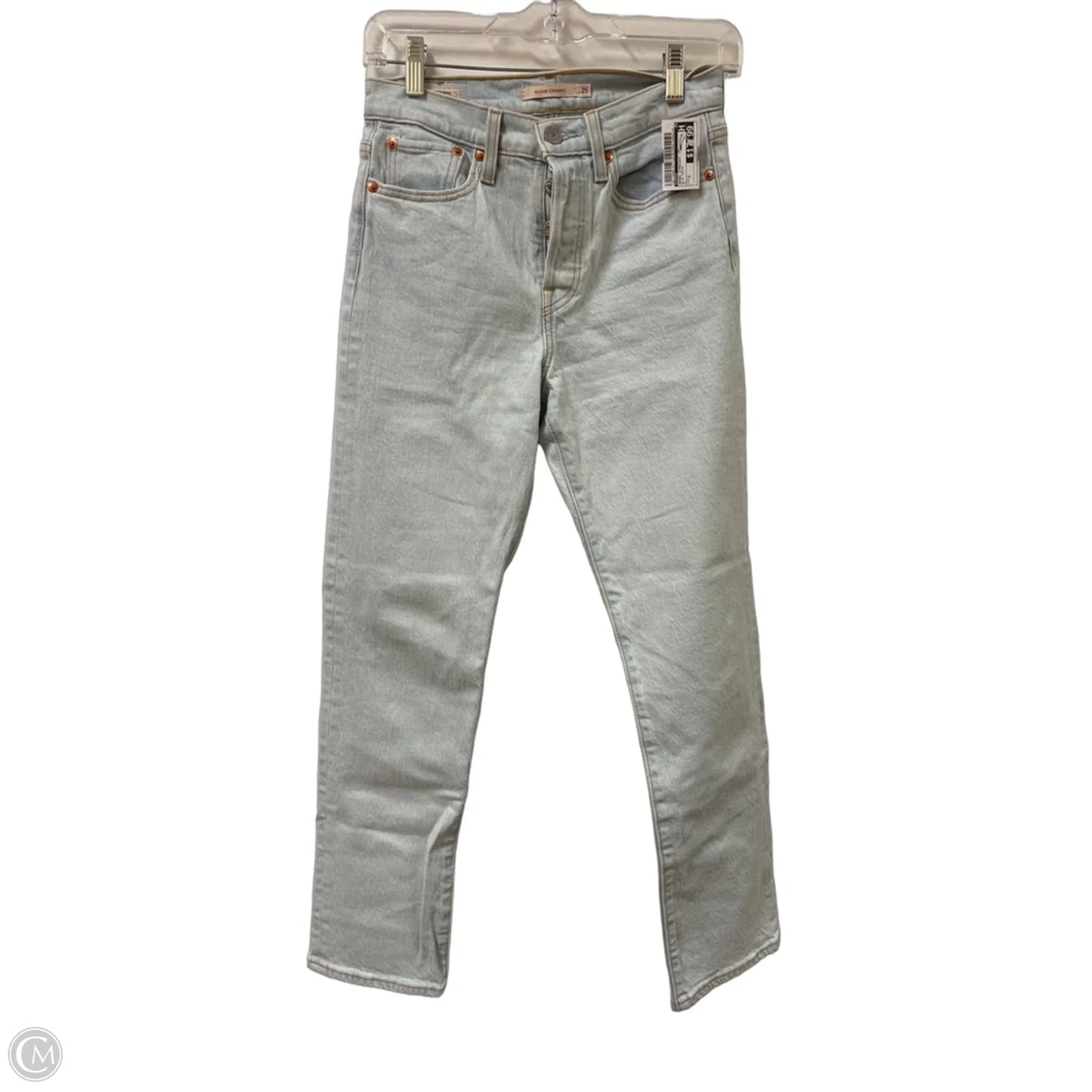Jeans Straight By Levis In Blue Denim, Size: 2