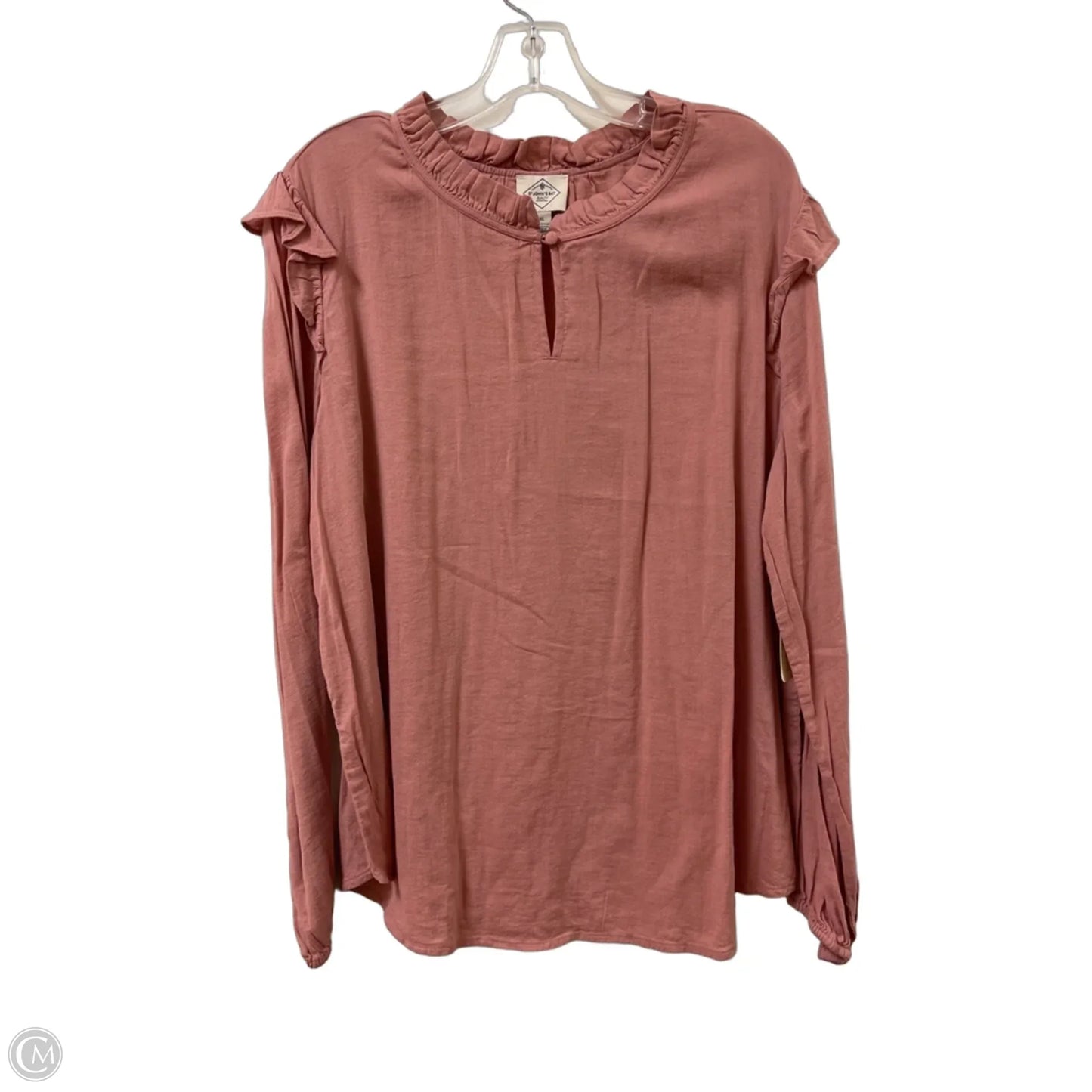 Top Long Sleeve By St Johns Bay In Pink, Size: Xl