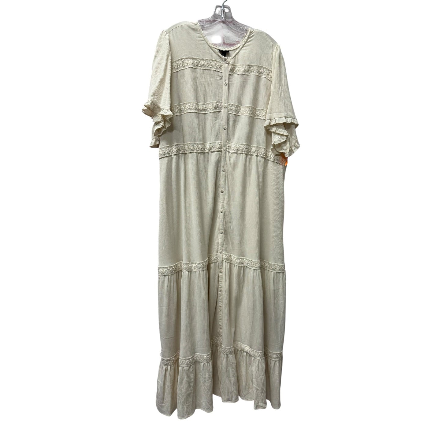Dress Casual Maxi By Torrid In Cream, Size:3
